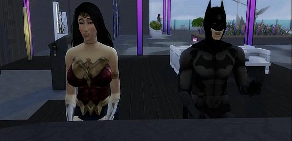  Batman Se Folla a la Mujer Maravilla Anal después de Derrotar a los Villanos DC Porn